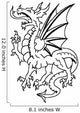 European Dragon Lineart Wall Decal