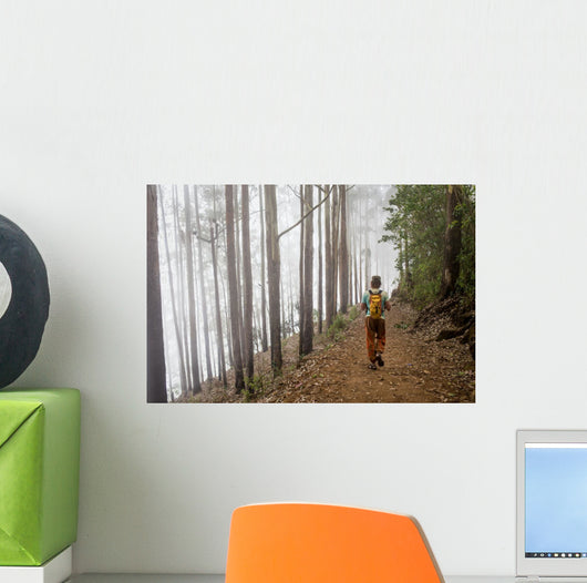 European Tourists Mountainous Tibet Wall Decal