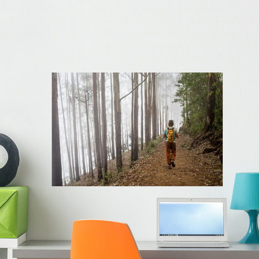 European Tourists Mountainous Tibet Wall Decal