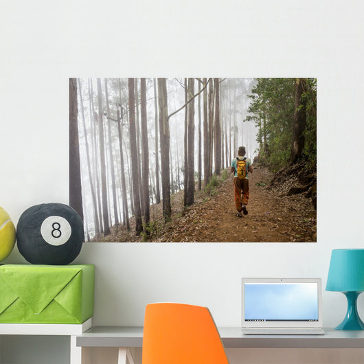 European Tourists Mountainous Tibet Wall Decal
