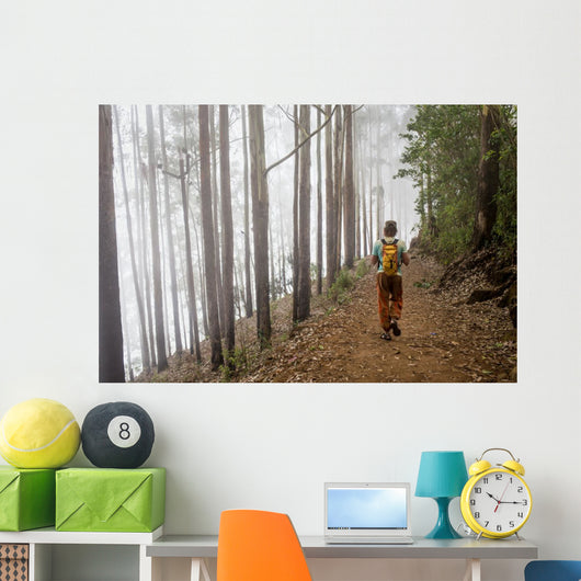 European Tourists Mountainous Tibet Wall Decal