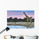 Giraffe Sunset Wall Decal