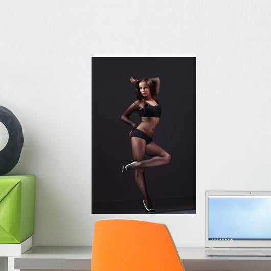 Cute Young Female Lingerie Wall Decal