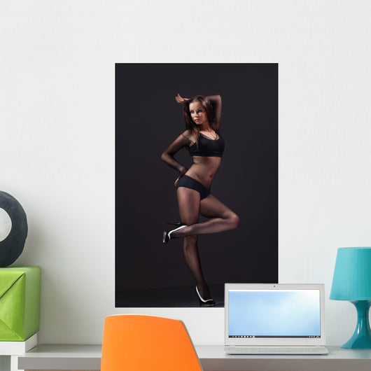 Cute Young Female Lingerie Wall Decal