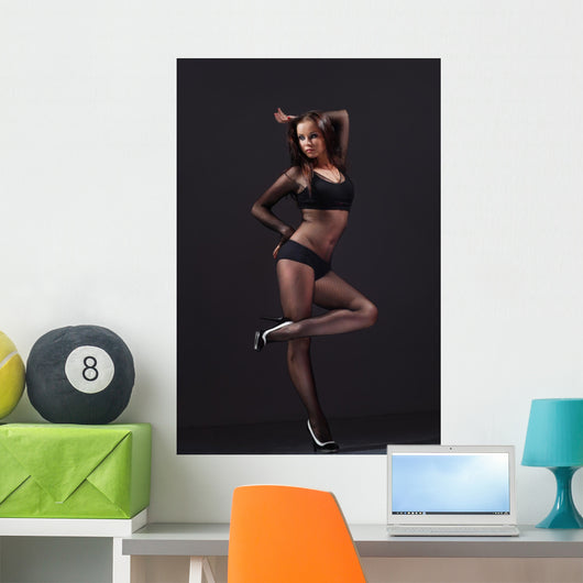 Cute Young Female Lingerie Wall Decal