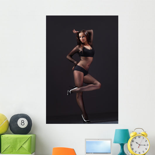 Cute Young Female Lingerie Wall Decal