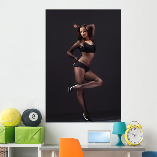 Cute Young Female Lingerie Wall Decal