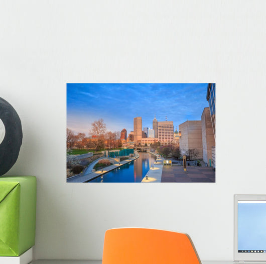Downtown Indianapolis Skyline Horizontal Wall Decal