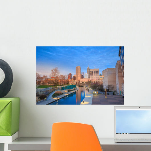 Downtown Indianapolis Skyline Horizontal Wall Decal