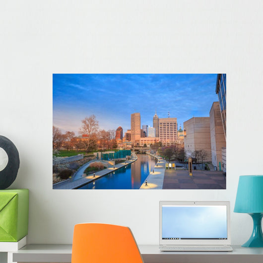 Downtown Indianapolis Skyline Horizontal Wall Decal