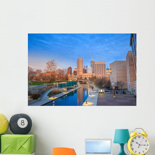 Downtown Indianapolis Skyline Horizontal Wall Decal