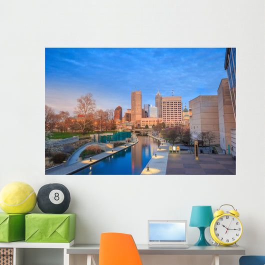 Downtown Indianapolis Skyline Horizontal Wall Decal