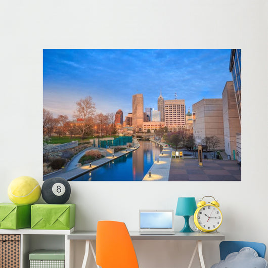 Downtown Indianapolis Skyline Horizontal Wall Decal