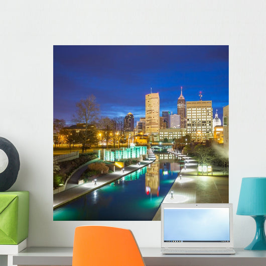 Downtown Indianapolis Skyline Wall Decal