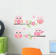 Cut Owl and Branches Wall Decal Sticker Set