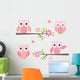 Cut Owl and Branches Wall Decal Sticker Set