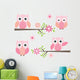 Cut Owl and Branches Wall Decal Sticker Set