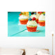 Cupcakes with Summer Berries Wall Decal