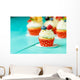 Cupcakes with Summer Berries Wall Decal
