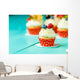 Cupcakes with Summer Berries Wall Decal