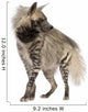 Striped Hyena Front White Wall Decal