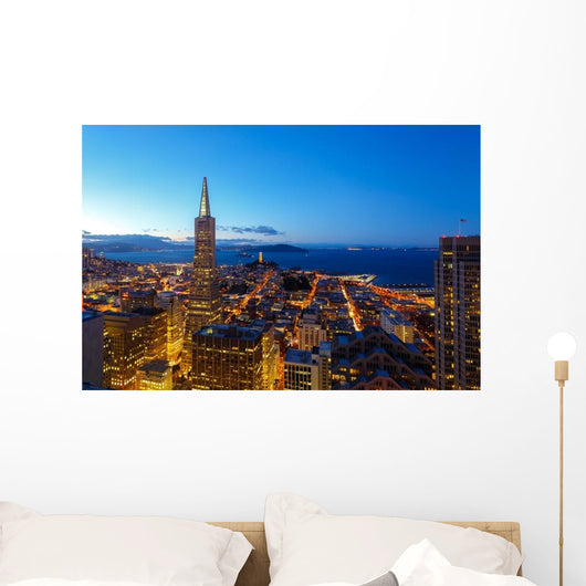 Downtown San Francisco Dusk Wall Decal