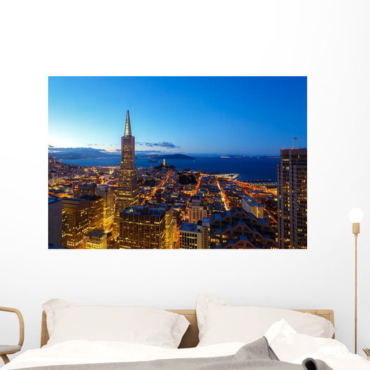Downtown San Francisco Dusk Wall Decal