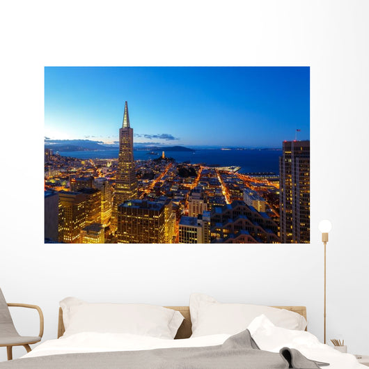 Downtown San Francisco Dusk Wall Decal