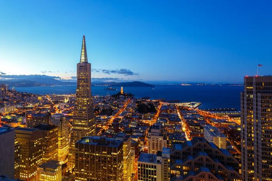 Downtown San Francisco Dusk Wall Decal