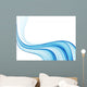 Blue Abstract Wavy Lines Wall Decal