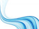Blue Abstract Wavy Lines Wall Decal