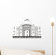 Line Art Taj Mahal Wall Decal