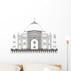 Line Art Taj Mahal Wall Decal