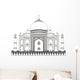 Line Art Taj Mahal Wall Decal