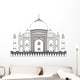 Line Art Taj Mahal Wall Decal