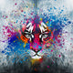 Rainbow Tiger Wall Decal