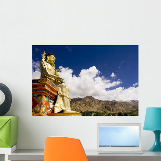 Buddha Statue and Himalayas Wall Decal
