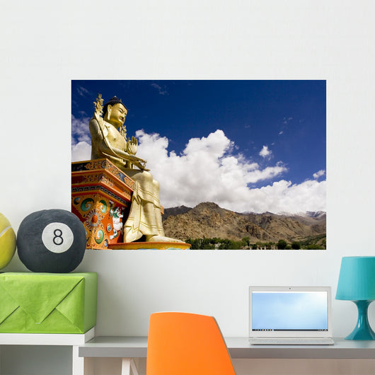 Buddha Statue and Himalayas Wall Decal