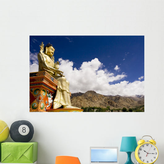 Buddha Statue and Himalayas Wall Decal