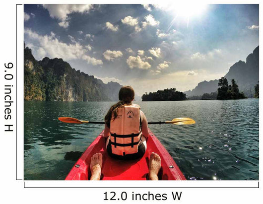 Kayaking Lake with Friend Wall Decal
