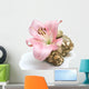 Lily Flower and Stone Wall Decal