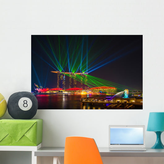 Laser Show Marina Bay Sands Wall Decal