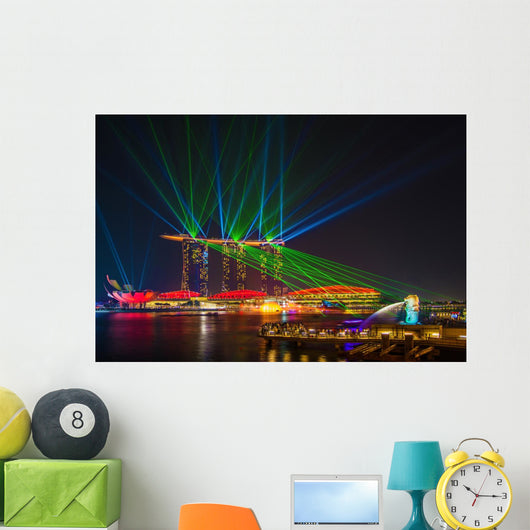 Laser Show Marina Bay Sands Wall Decal