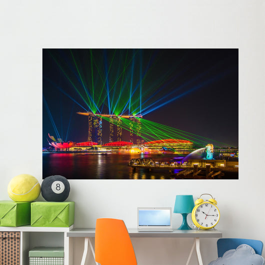 Laser Show Marina Bay Sands Wall Decal