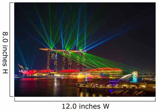 Laser Show Marina Bay Sands Wall Decal