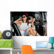 Beautiful Vintage Car Pin-up Wall Decal