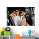 Beautiful Vintage Car Pin-up Wall Decal