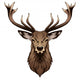 Deer Head Wall Decal