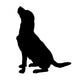 Vector Silhouette Dog Wall Decal