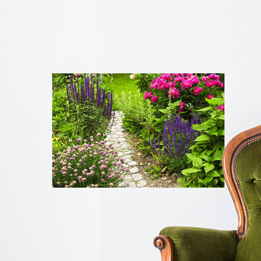Lush Blooming Summer Garden Wall Decal